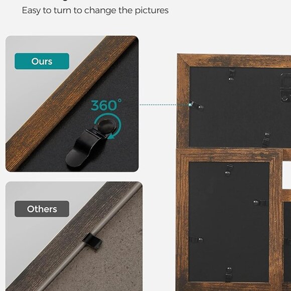 NEW Set of 4 4x6 Collage Picture Frames, Family Photo Collage Frame - Picture 7 of 7